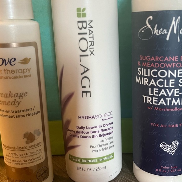 NWT Trio of Leave-in Hair Treatment: Dove/MATRIX Biolage/Shea Moisture - Picture 3 of 8